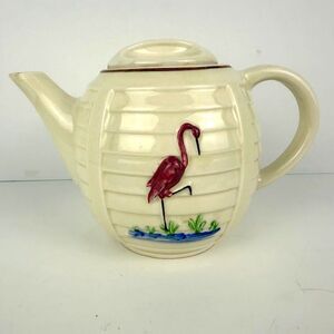 Vintage Porcelier Art Deco Flamingo Teapot, Read Description